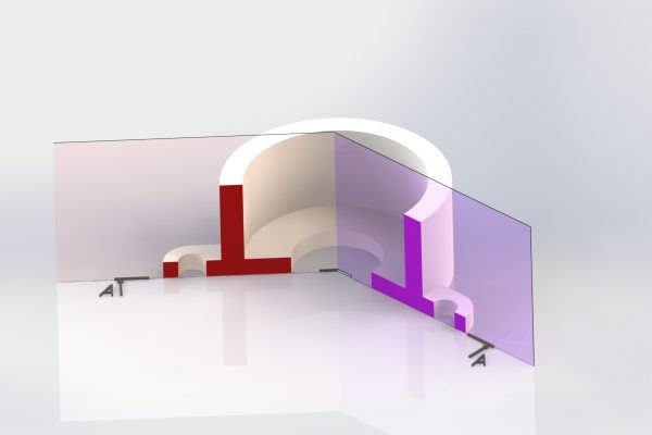 Визуализация сложного, ломаного разреза на 3D модели